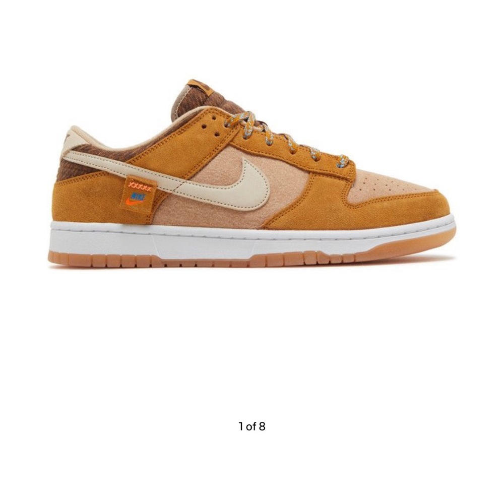 Nike Dunk Low in Orange and Brown